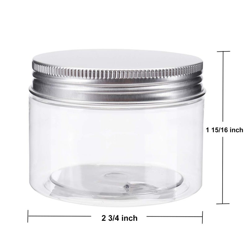 Bekith 20 Pack 4 Ounce Clear Plastic Storage Jars Containers With Screw-on Lids, Refillable BPA Free Small Round Slime Containers for Kitchen & Household Storage - Image 2